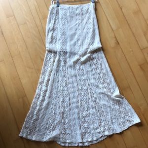 Lace maxi skirt